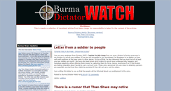 Desktop Screenshot of burmadictatorwatch-eng.blogspot.com