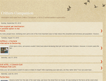 Tablet Screenshot of critterscompanion.blogspot.com