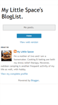 Mobile Screenshot of mylittlespacesbloglist.blogspot.com