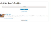 Tablet Screenshot of mylittlespacesbloglist.blogspot.com