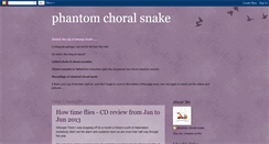 Desktop Screenshot of phantomchoralsnake.blogspot.com
