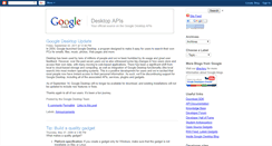 Desktop Screenshot of googledesktopapis.blogspot.com