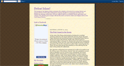 Desktop Screenshot of defeatislam.blogspot.com