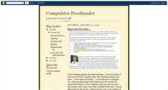 Desktop Screenshot of compulsiveproofreader.blogspot.com