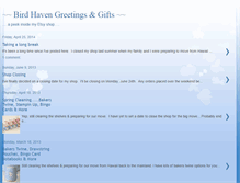 Tablet Screenshot of birdhavengreetingsandgifts.blogspot.com