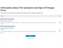 Tablet Screenshot of fewdenguesymptoms.blogspot.com