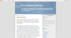 Desktop Screenshot of its-a-magical-world.blogspot.com