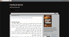 Desktop Screenshot of fahrurmuis.blogspot.com