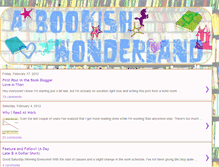 Tablet Screenshot of bookishwonderland.blogspot.com