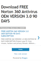 Mobile Screenshot of norton360oem90days.blogspot.com