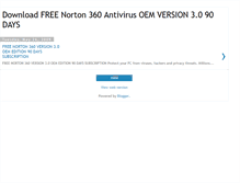 Tablet Screenshot of norton360oem90days.blogspot.com