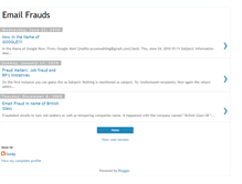 Tablet Screenshot of email-frauds.blogspot.com