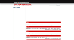 Desktop Screenshot of originea-prenumelor.blogspot.com
