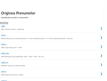 Tablet Screenshot of originea-prenumelor.blogspot.com