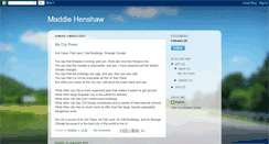 Desktop Screenshot of maddiehenshaw.blogspot.com