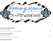 Tablet Screenshot of memorymania.blogspot.com