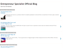 Tablet Screenshot of entrepreneurspecialist.blogspot.com