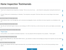 Tablet Screenshot of homeinspectiontestimonials.blogspot.com