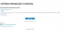 Tablet Screenshot of criteriopromocoeseventos.blogspot.com