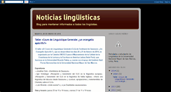 Desktop Screenshot of noticiaslinguisticas.blogspot.com