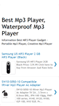 Mobile Screenshot of best-mp3-player.blogspot.com