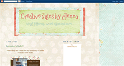 Desktop Screenshot of creativesignsbyjenna.blogspot.com