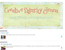 Tablet Screenshot of creativesignsbyjenna.blogspot.com