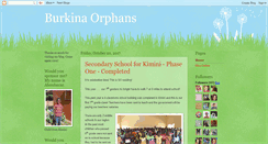 Desktop Screenshot of burkinaorphanage.blogspot.com