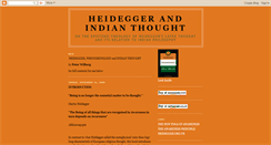 Desktop Screenshot of heideggerindianthought.blogspot.com