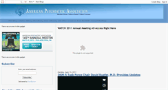 Desktop Screenshot of apaannualmeeting.blogspot.com