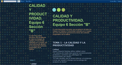 Desktop Screenshot of calidadyproductividad6.blogspot.com