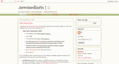 Desktop Screenshot of newmediarts.blogspot.com