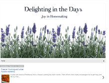 Tablet Screenshot of delightinginthedays.blogspot.com