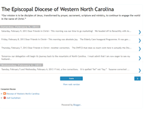 Tablet Screenshot of dioceseofwnc.blogspot.com