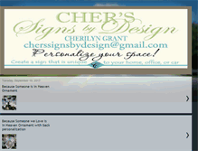 Tablet Screenshot of cherssignsbydesign.blogspot.com