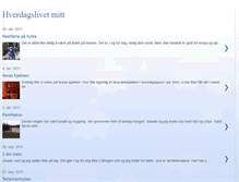 Tablet Screenshot of hverdagslivetmitt.blogspot.com