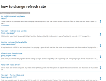 Tablet Screenshot of howtochangerefreshrate.blogspot.com