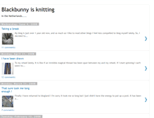 Tablet Screenshot of blackbunnyisknitting.blogspot.com