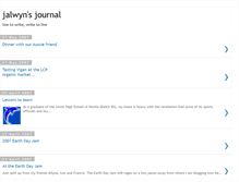 Tablet Screenshot of jalwynsjournal.blogspot.com