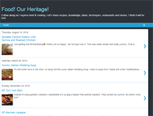 Tablet Screenshot of foodourheritage.blogspot.com