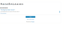 Tablet Screenshot of noteonleaves.blogspot.com