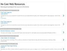 Tablet Screenshot of nocostweb.blogspot.com
