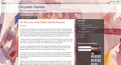 Desktop Screenshot of chrysalisgames.blogspot.com