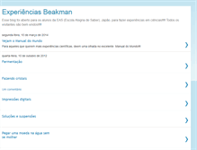 Tablet Screenshot of experienciasbeakman.blogspot.com