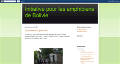 Desktop Screenshot of initiativeamphibiensdebolivia.blogspot.com