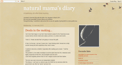 Desktop Screenshot of naturalmamasdiary.blogspot.com