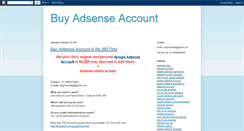 Desktop Screenshot of buyadsenseaccount.blogspot.com