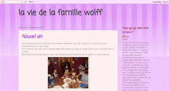 Desktop Screenshot of laviedelafamillewolff.blogspot.com