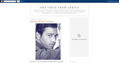 Desktop Screenshot of onevoicefromafrika.blogspot.com