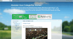Desktop Screenshot of abdullahgovtcollegeforwomen.blogspot.com